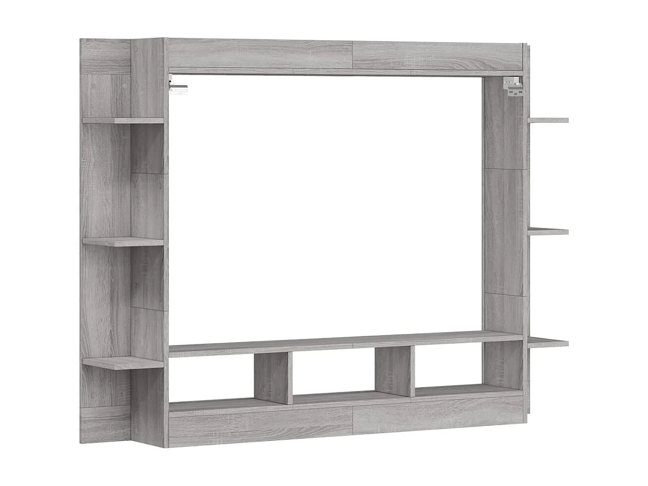 Mykdal  Mueble de TV madera de ingeniería gris Sonoma 152x22x113 cm