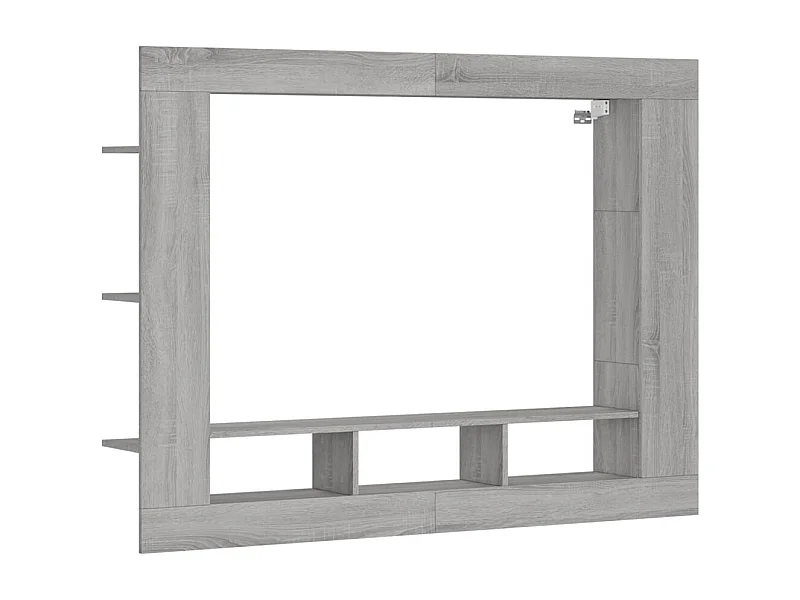 Mykdal  Mueble de TV madera de ingeniería gris Sonoma 152x22x113 cm
