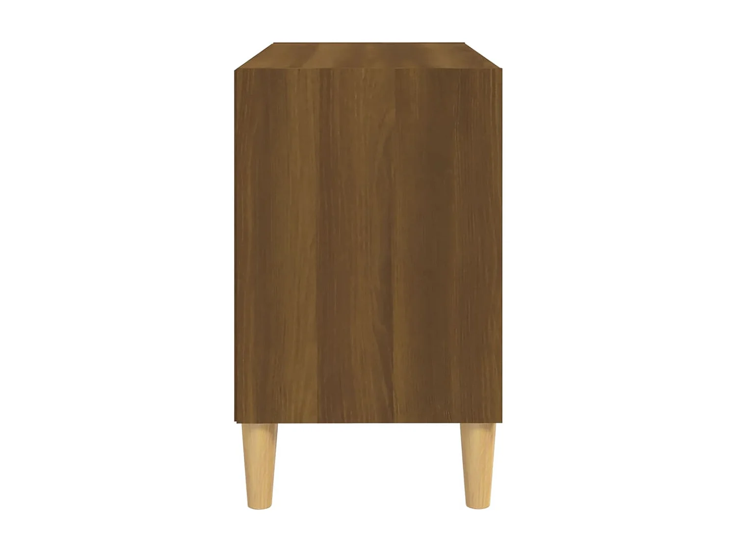 Bridgeville  Meuble TV avec pieds en bois massif Chêne marron 69,5x30x50 cm