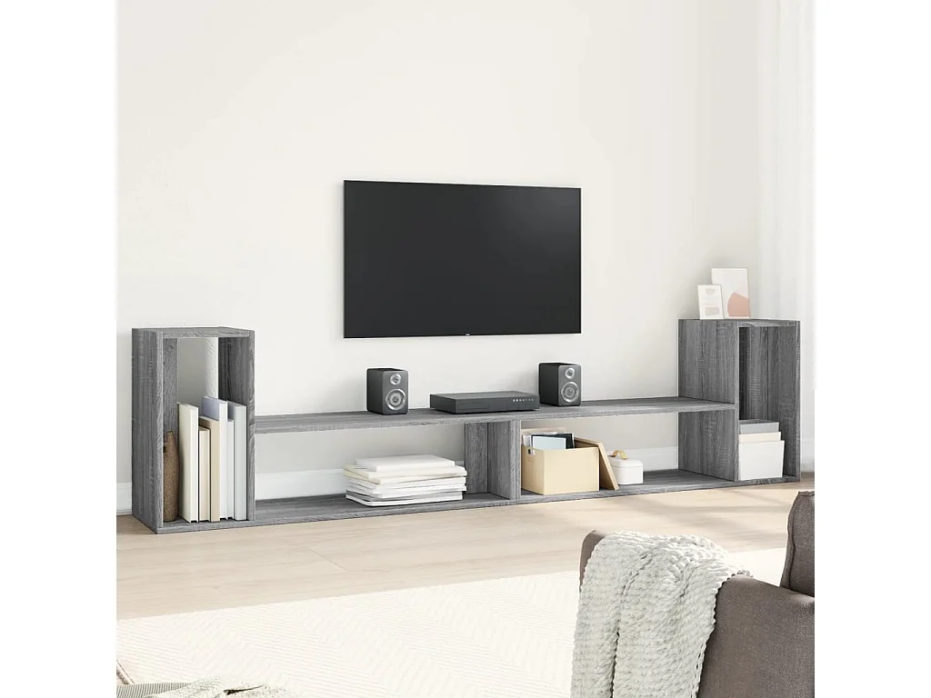 Dunmore  Meubles TV 2 pcs sonoma gris 100x30x50 cm bois d'ingénierie