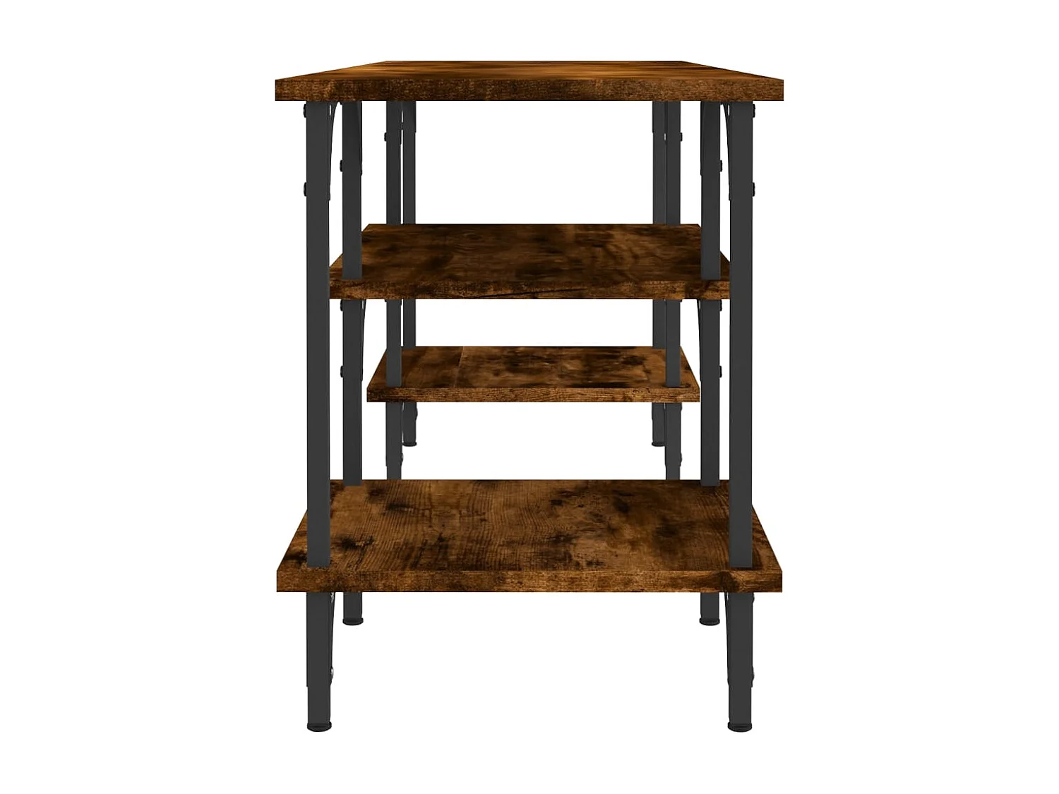 Tynir  Mueble de TV madera contrachapada roble ahumado 102x35x45,5 cm