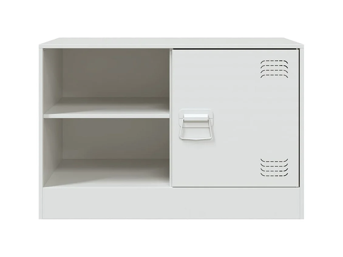Borrego Springs  Meubles TV 2 pcs blanc 67x39x44 cm acier