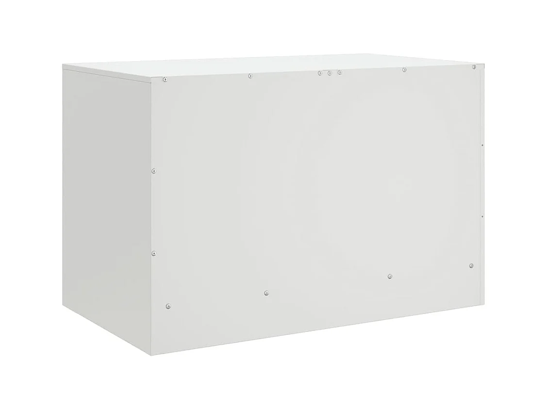 Borrego Springs  Meubles TV 2 pcs blanc 67x39x44 cm acier