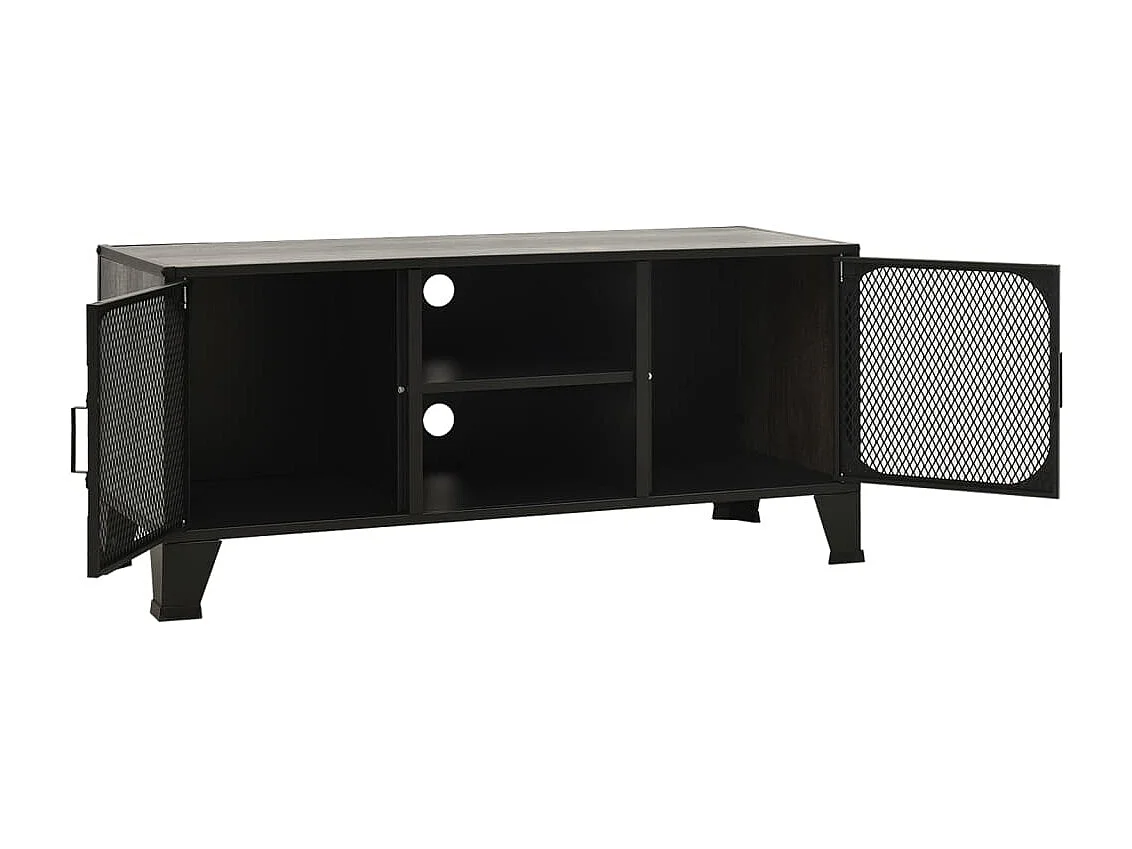 Richan  Tv-meubel 105x36x47 cm metaal en MDF grijs