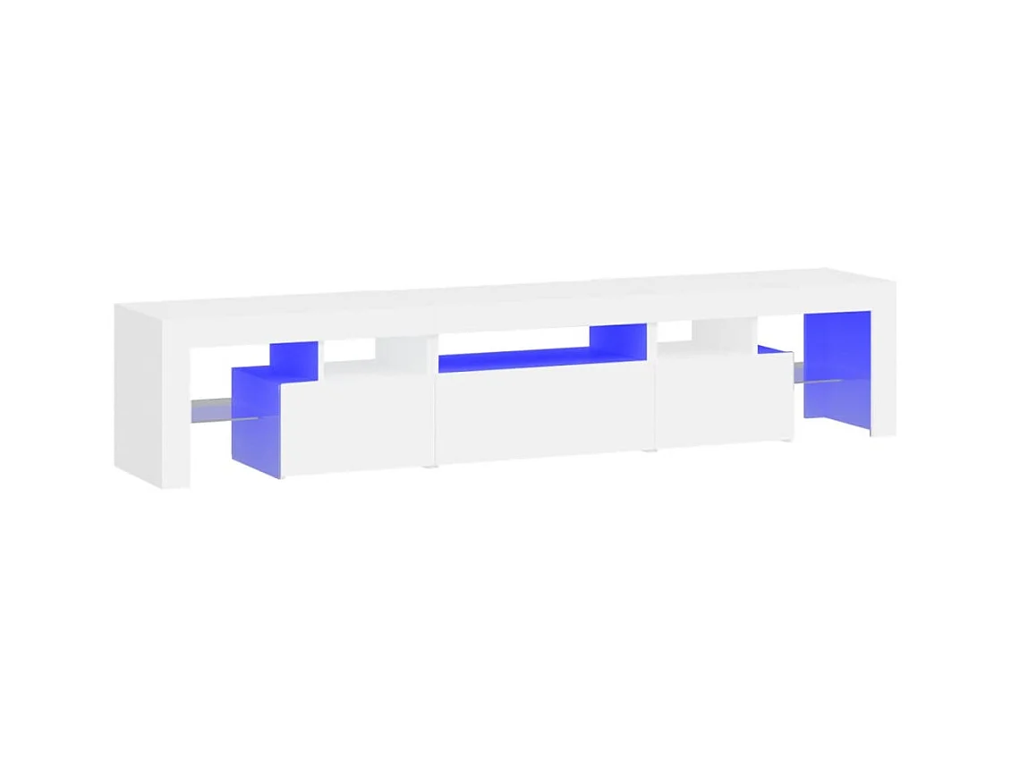 Tahlequah  Tv-meubel met LED-verlichting 200x36,5x40 cm wit