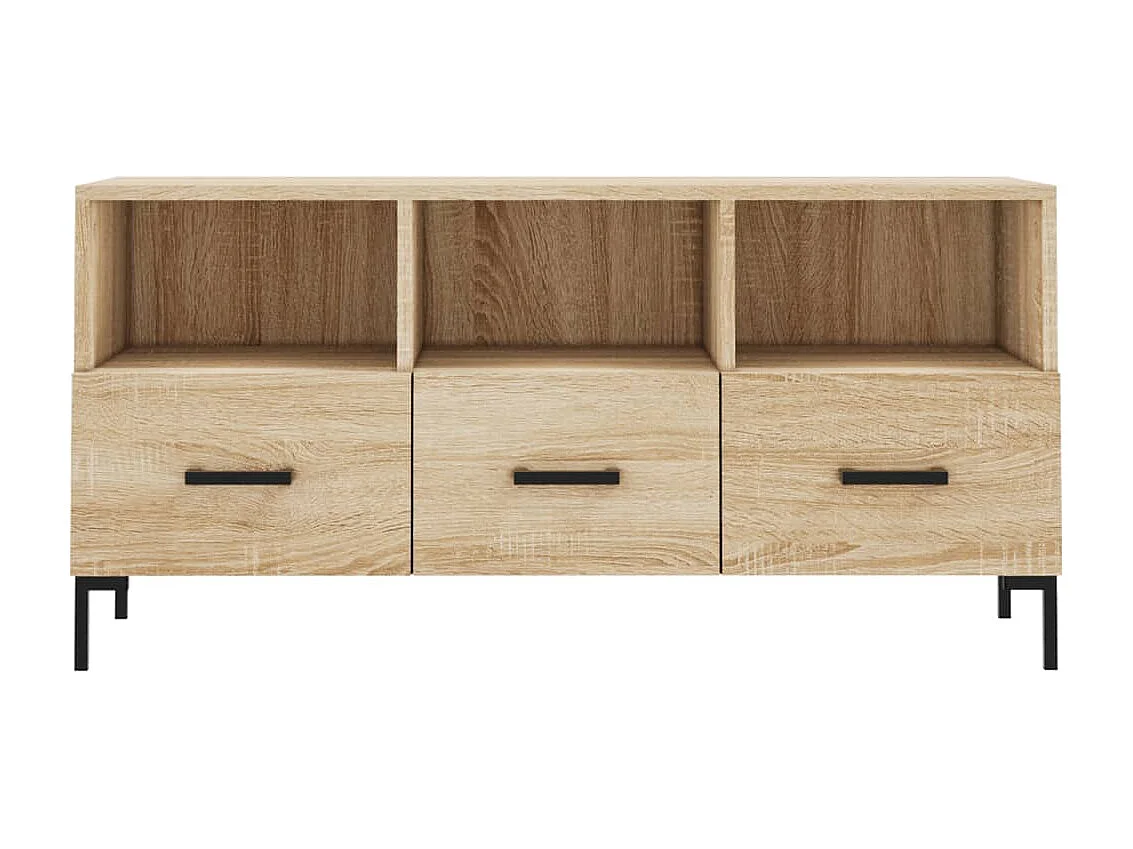 Évreux  Tv-meubel 102x36x50 cm bewerkt hout sonoma eikenkleurig