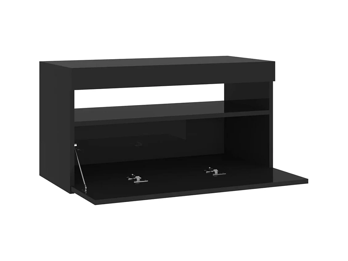 Ilion  Tv-meubel met LED-verlichting 75x35x40 cm zwart