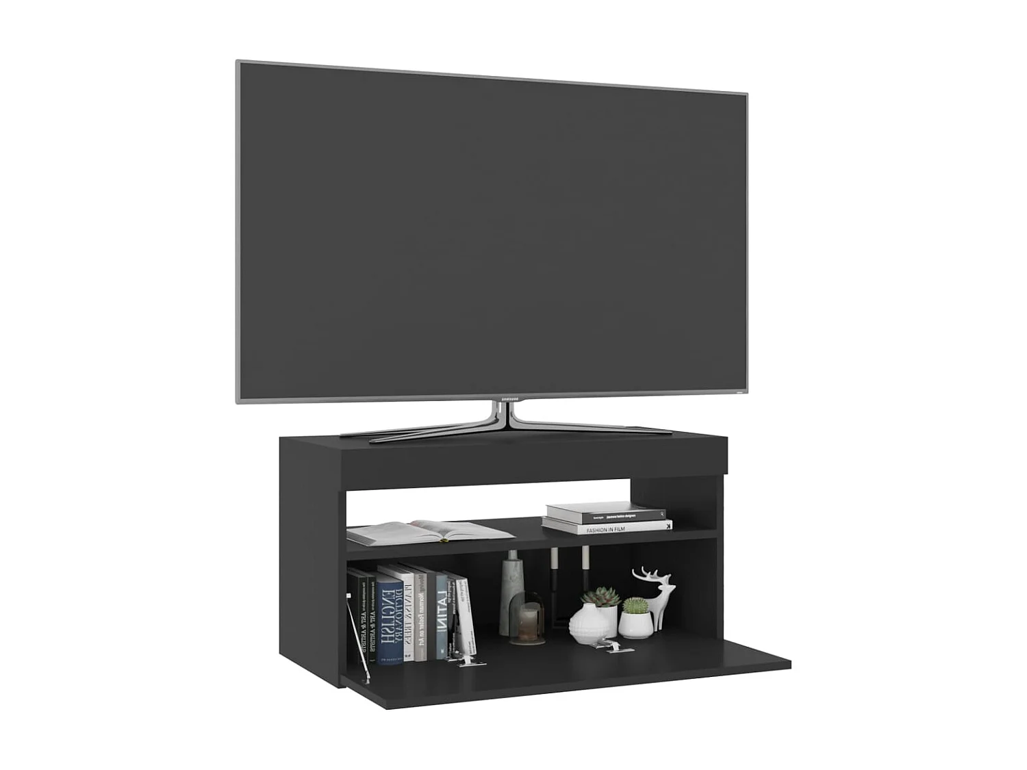 Ilion  Tv-meubel met LED-verlichting 75x35x40 cm zwart