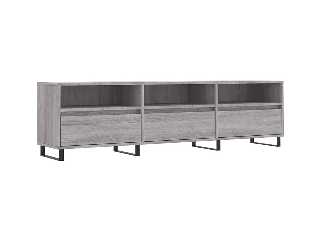 Hørning  Tv-meubel 150x30x44,5 cm bewerkt hout grijs sonoma eikenkleurig