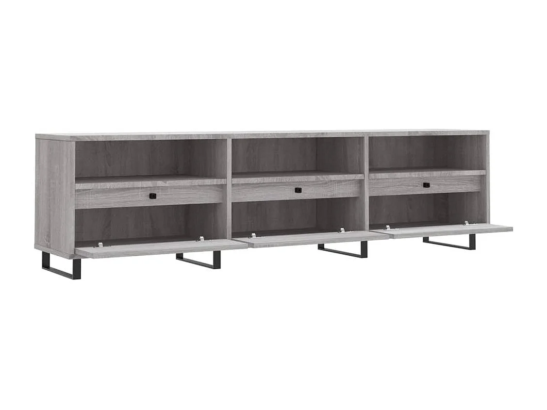 Hørning  Tv-meubel 150x30x44,5 cm bewerkt hout grijs sonoma eikenkleurig