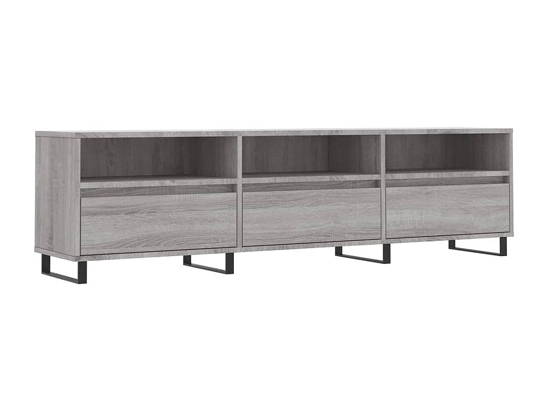 Hørning  Tv-meubel 150x30x44,5 cm bewerkt hout grijs sonoma eikenkleurig