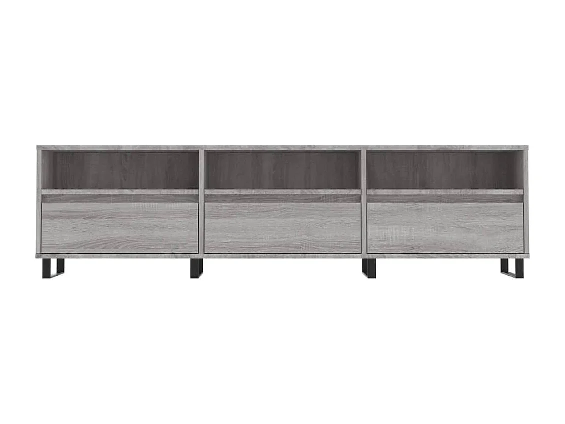 Hørning  Tv-meubel 150x30x44,5 cm bewerkt hout grijs sonoma eikenkleurig