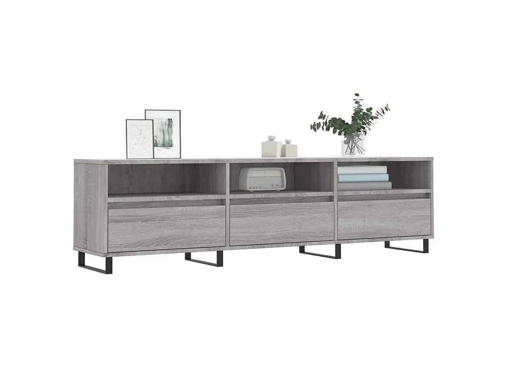 Hørning  Meuble TV sonoma gris 150x30x44,5 cm bois d'ingénierie