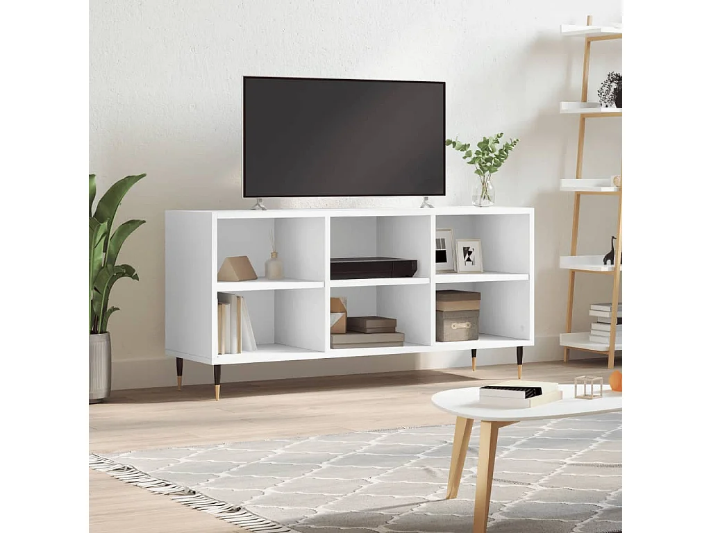 Farmington Hills  Tv-meubel 103,5x30x50 cm bewerkt hout wit