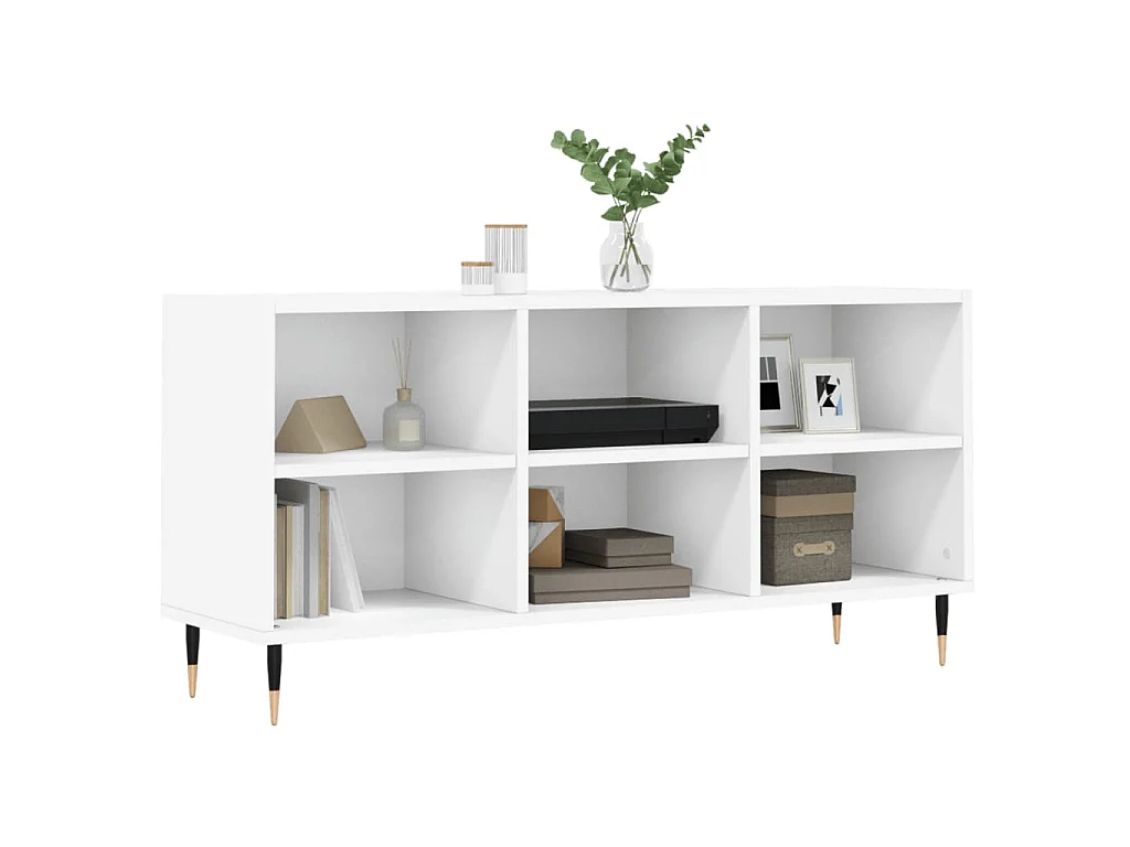 Farmington Hills  Tv-meubel 103,5x30x50 cm bewerkt hout wit