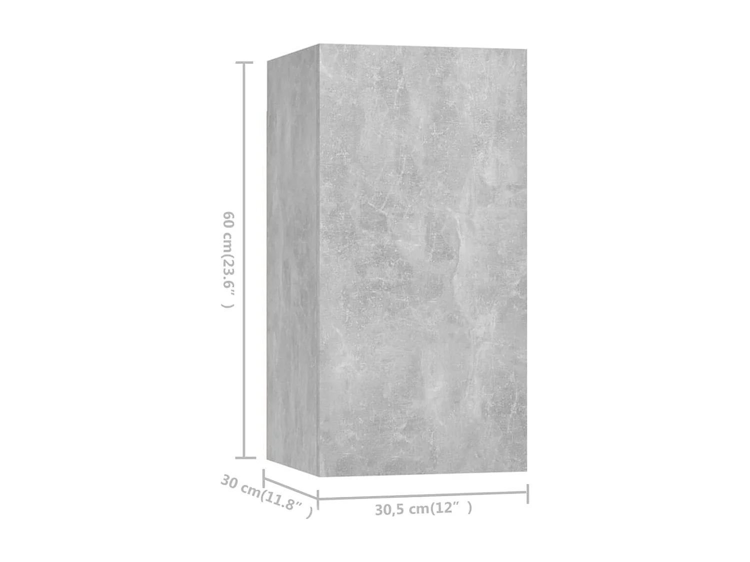 Ceylar  Muebles de salón 7 pzas gris hormigón 30,5x30x60 cm