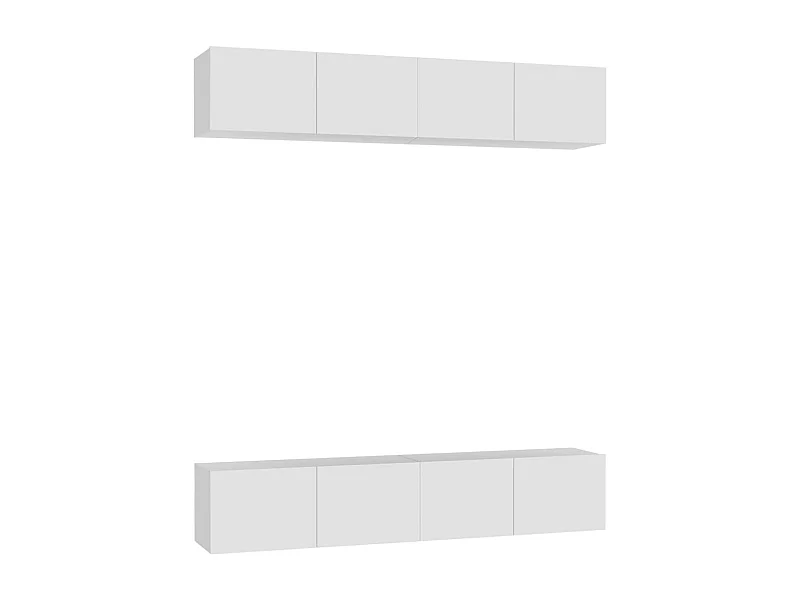 Sultan  Meubles TV 4 pcs Blanc 80x30x30 cm Bois d'ingénierie