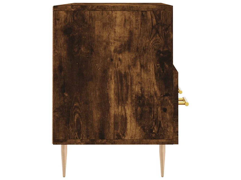Bishopstown  Meuble TV chêne fumé 102x36x50 cm bois d'ingénierie