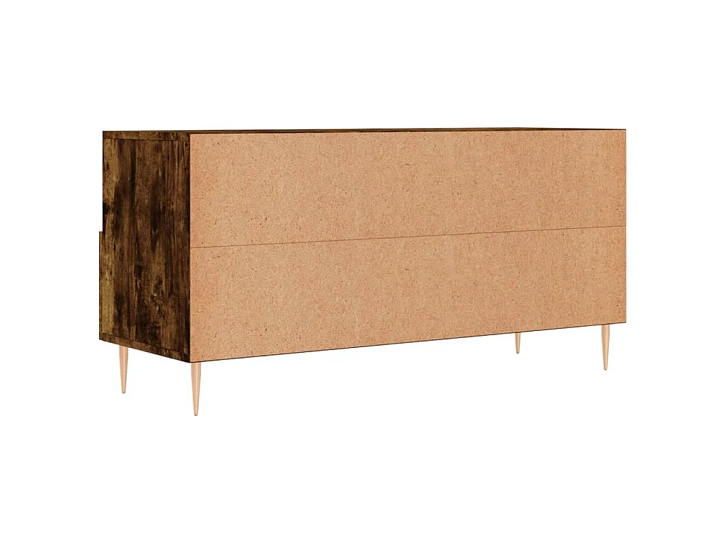 Bishopstown  Meuble TV chêne fumé 102x36x50 cm bois d'ingénierie