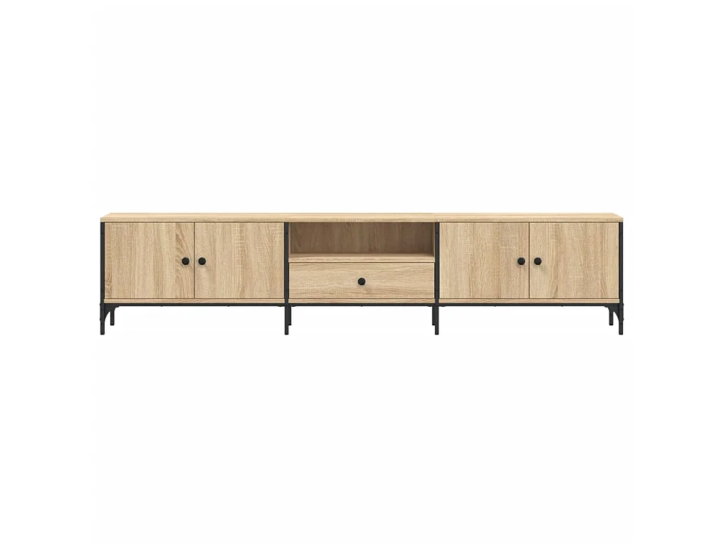 Dalton  Mueble de TV cajón madera ingeniería roble Sonoma 200x25x44 cm