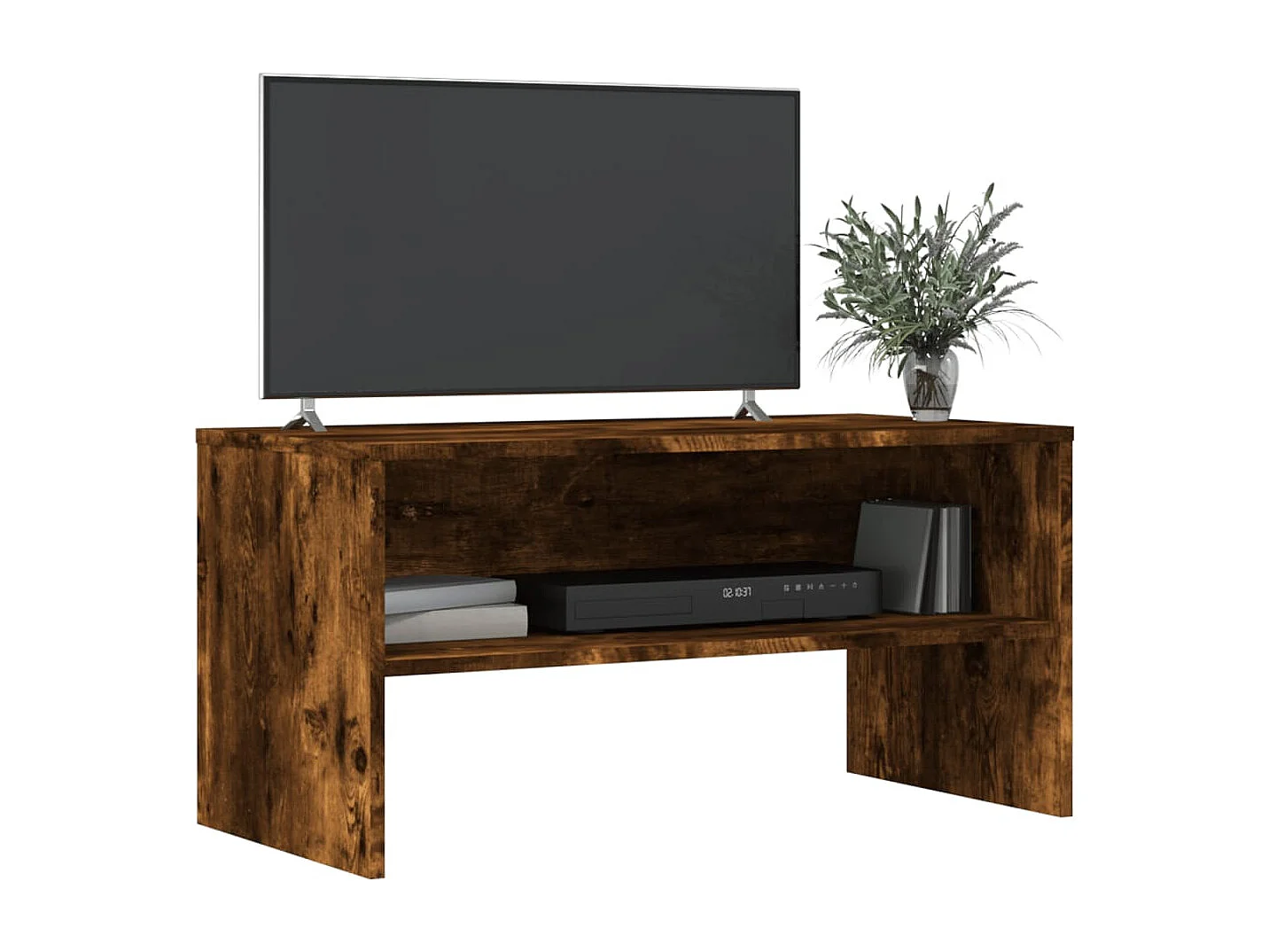 Lackland AFB  Meuble TV chêne fumé 80x40x40 cm bois d'ingénierie