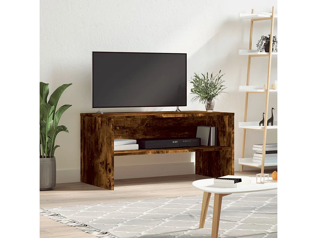 Lackland AFB  Tv-meubel 80x40x40 cm bewerkt hout gerookt eikenkleurig