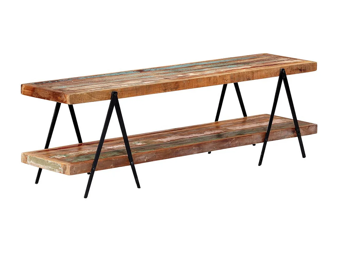 Ronir  Meuble TV 160x40x50 cm Bois de récupération massif