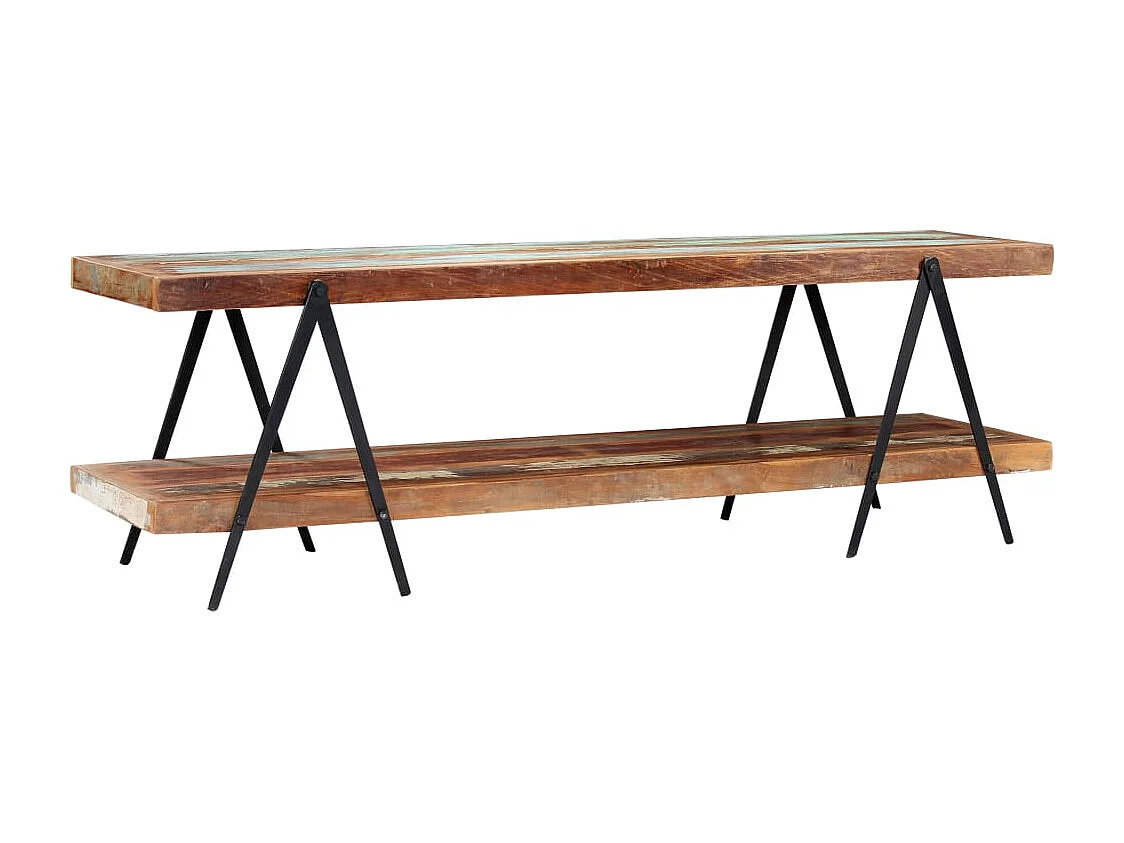 Ronir  Meuble TV 160x40x50 cm Bois de récupération massif