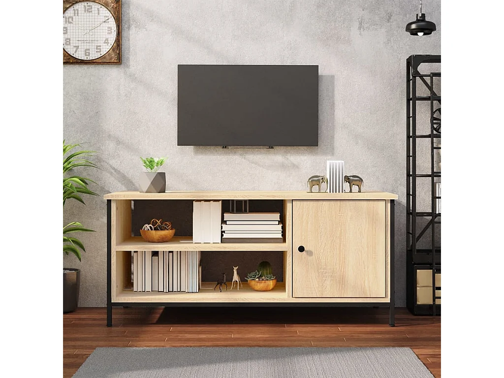Einar  Meuble TV chêne sonoma 100x40x45 cm bois d'ingénierie