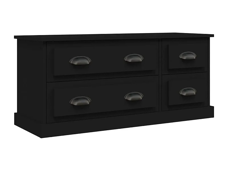 Joeri  Meuble TV noir 100x35,5x45 cm bois d'ingénierie