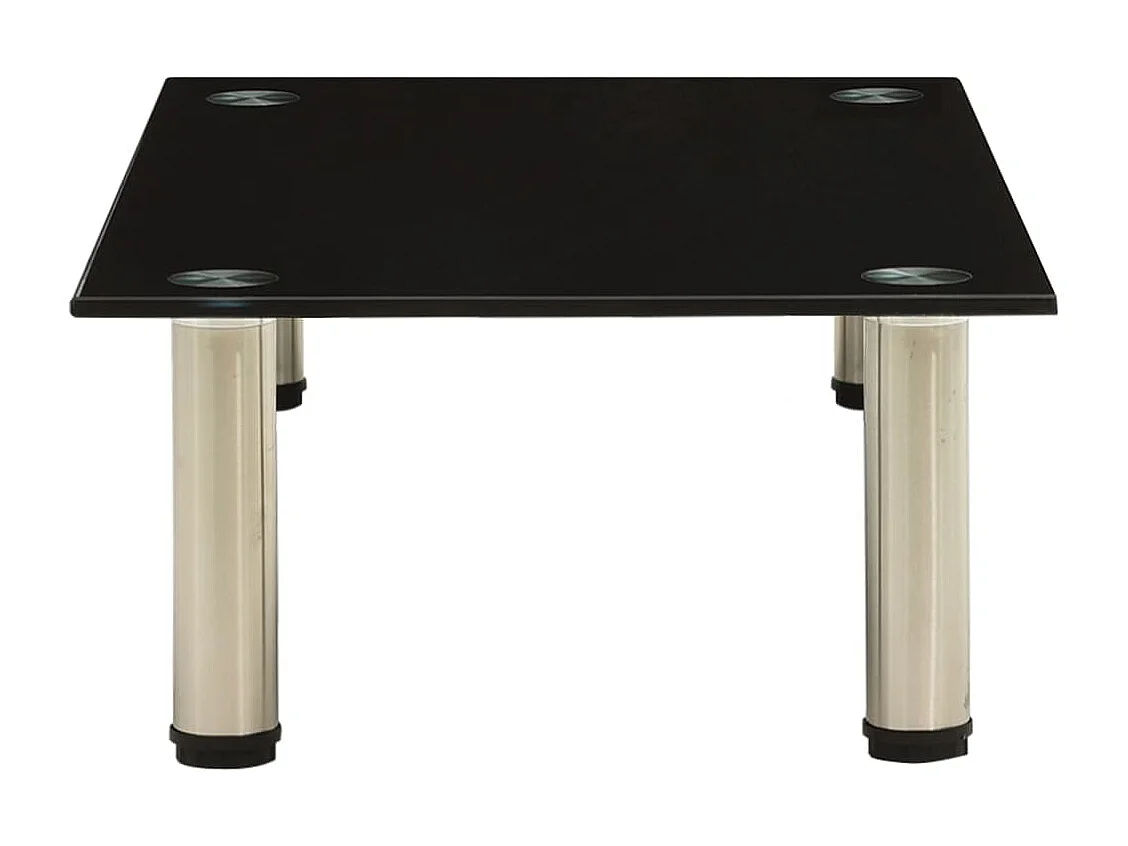 Élie 322761  TV Stand Black 60x35x17 cm Tempered Glass