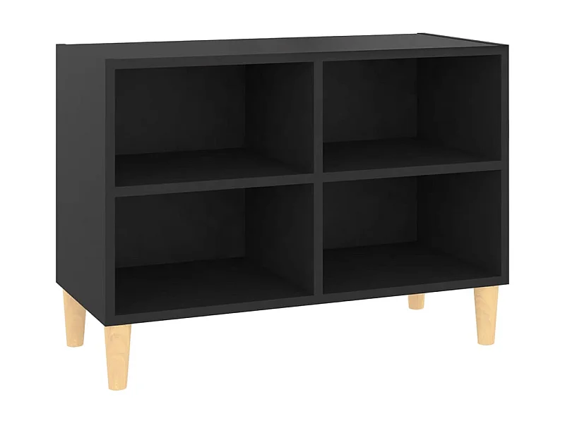 Bridgeville  Tv-meubel met massief houten poten 69,5x30x50 cm zwart