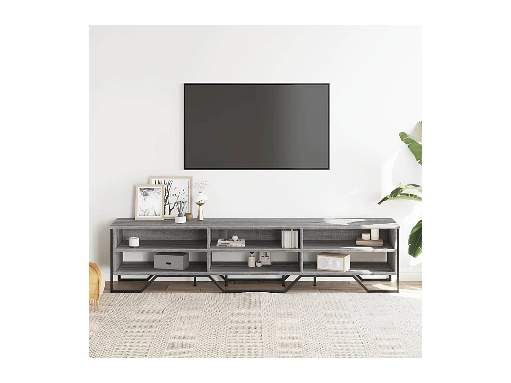 Zylar  Meuble TV sonoma gris 180x34x41 cm bois d'ingénierie