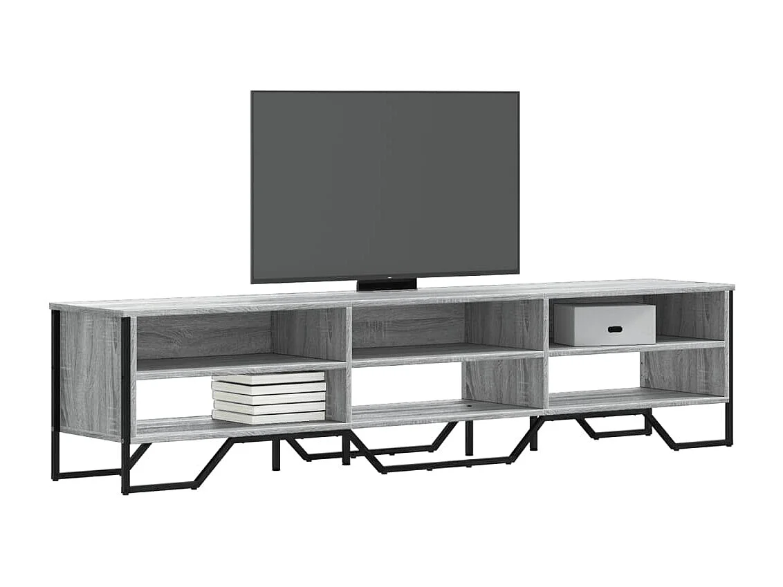 Zylar  Mueble de TV madera de ingeniería gris Sonoma 180x34x41 cm