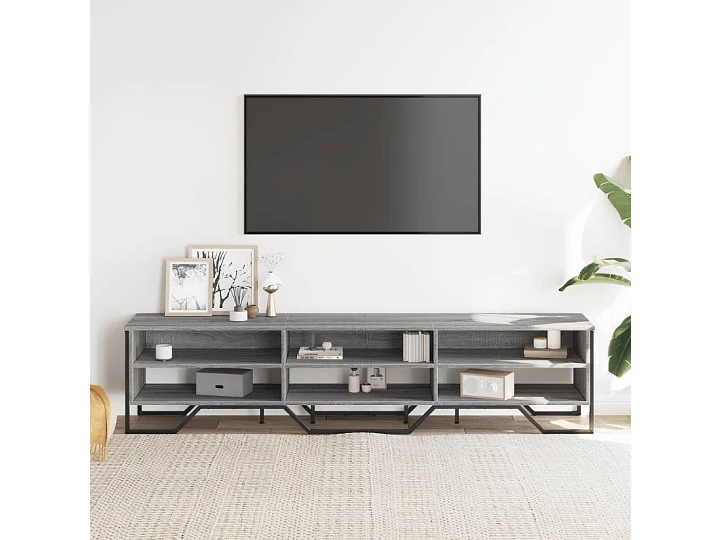 Zylar  Meuble TV sonoma gris 180x34x41 cm bois d'ingénierie