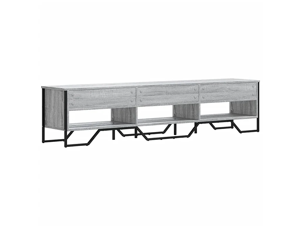 Zylar  Meuble TV sonoma gris 180x34x41 cm bois d'ingénierie