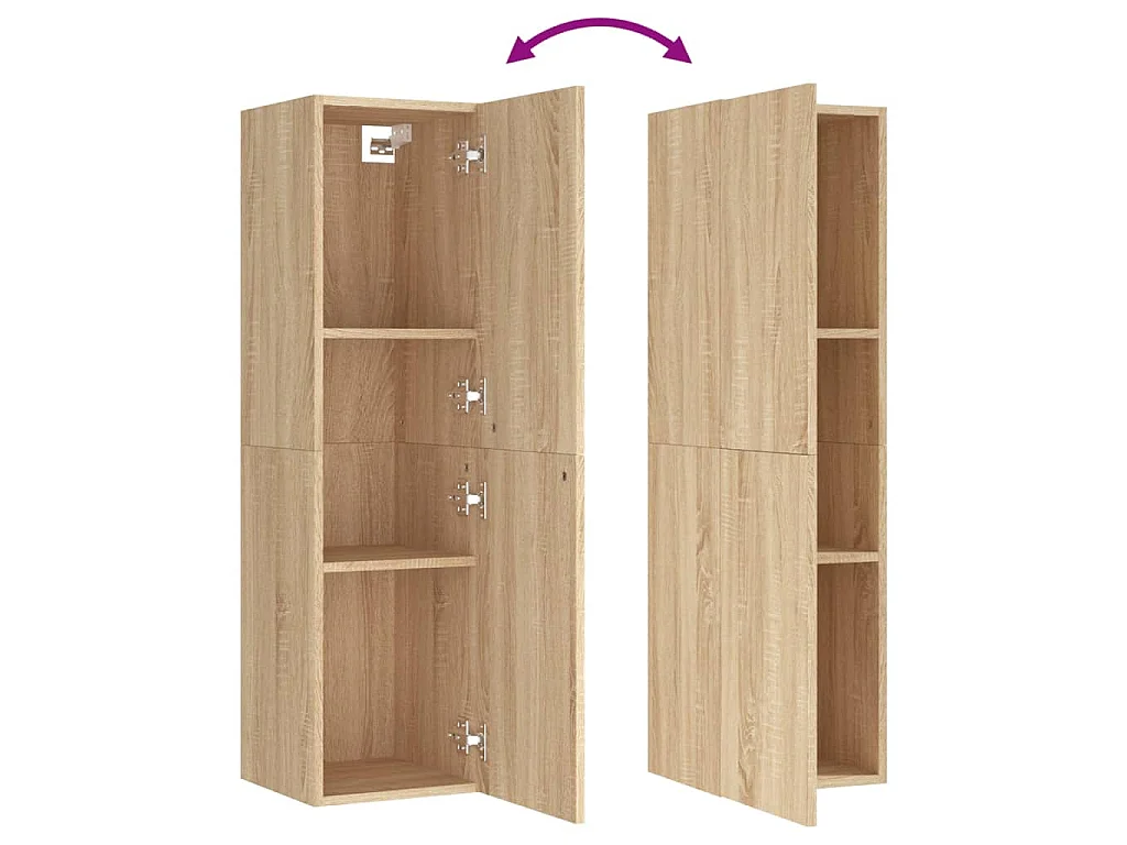 Hoeselt  Meuble TV Chêne sonoma 30,5x30x110 cm Bois d’ingénierie