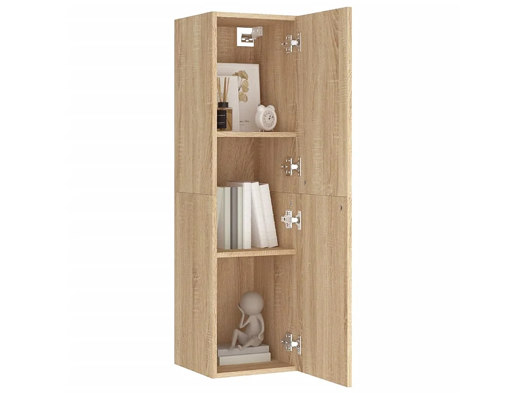 Hoeselt  Meuble TV Chêne sonoma 30,5x30x110 cm Bois d’ingénierie