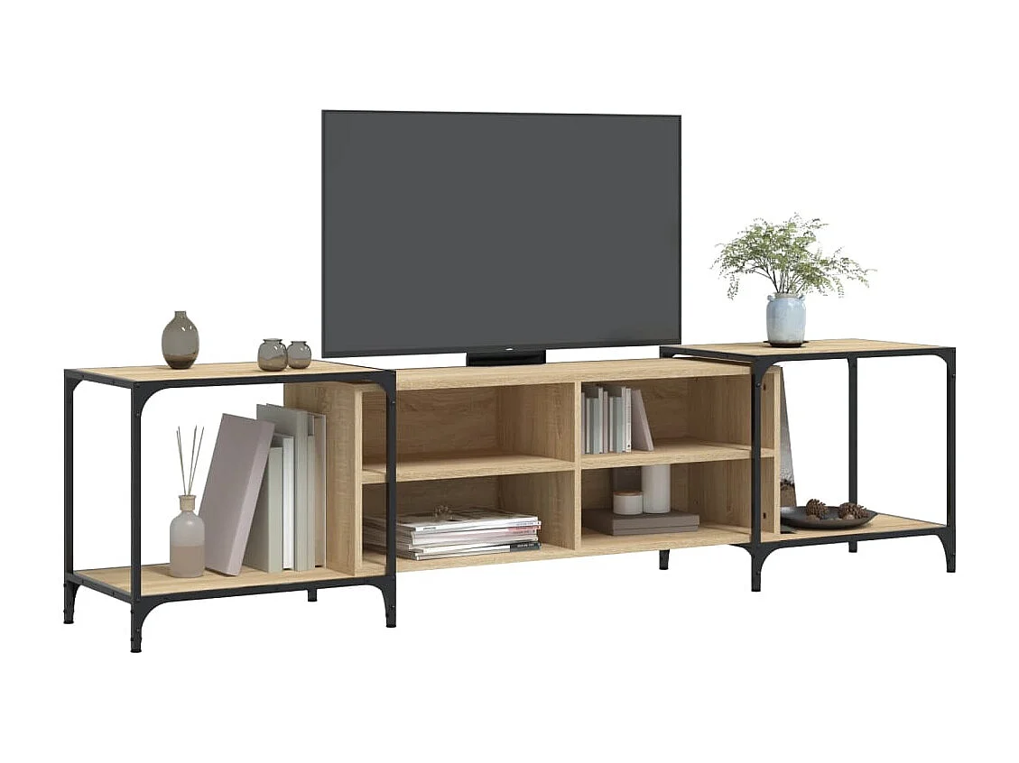Celorna  Tv-meubel 203x37x50 cm bewerkt hout sonoma eikenkleurig