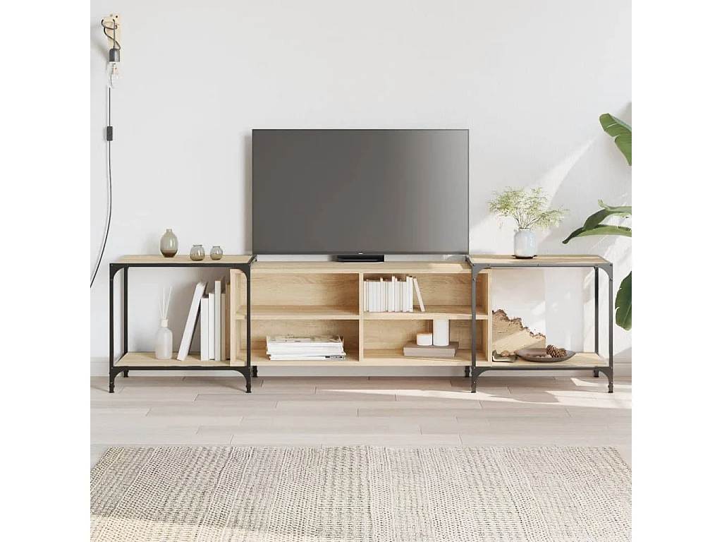 Celorna  Tv-meubel 203x37x50 cm bewerkt hout sonoma eikenkleurig