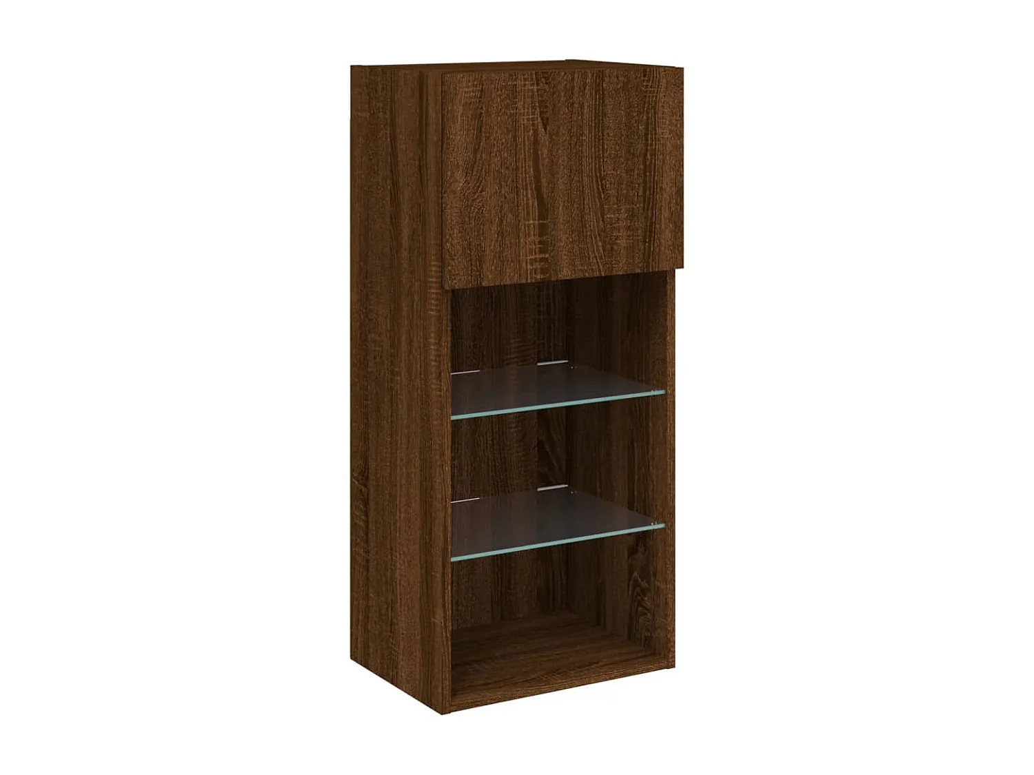 Almar  Meuble TV avec lumières LED chêne marron 40,5x30x90 cm