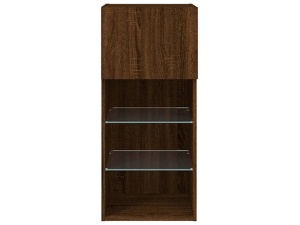 Almar  Tv-meubel met LED-verlichting 40,5x30x90 cm bruin eikenkleur