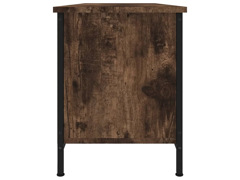 Ypel  Meuble TV chêne fumé 102x35x45 cm bois d'ingénierie