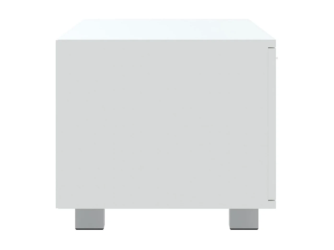 Stuarts Draft  Meuble TV Blanc 140x40,5x35 cm Bois d'ingénierie