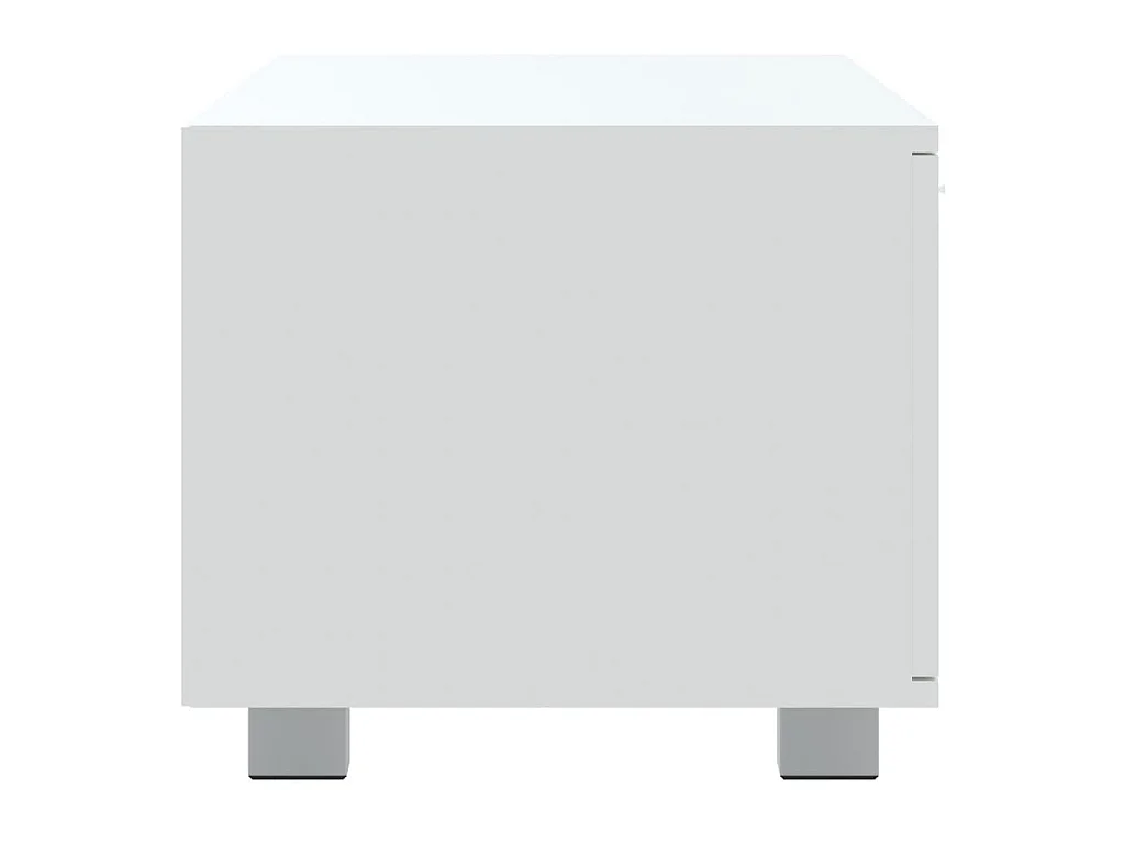 Stuarts Draft  Meuble TV Blanc 140x40,5x35 cm Bois d'ingénierie
