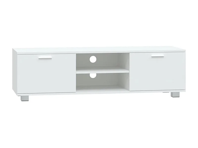 Stuarts Draft  Mueble para TV madera contrachapada blanco 120x40,5x35 cm