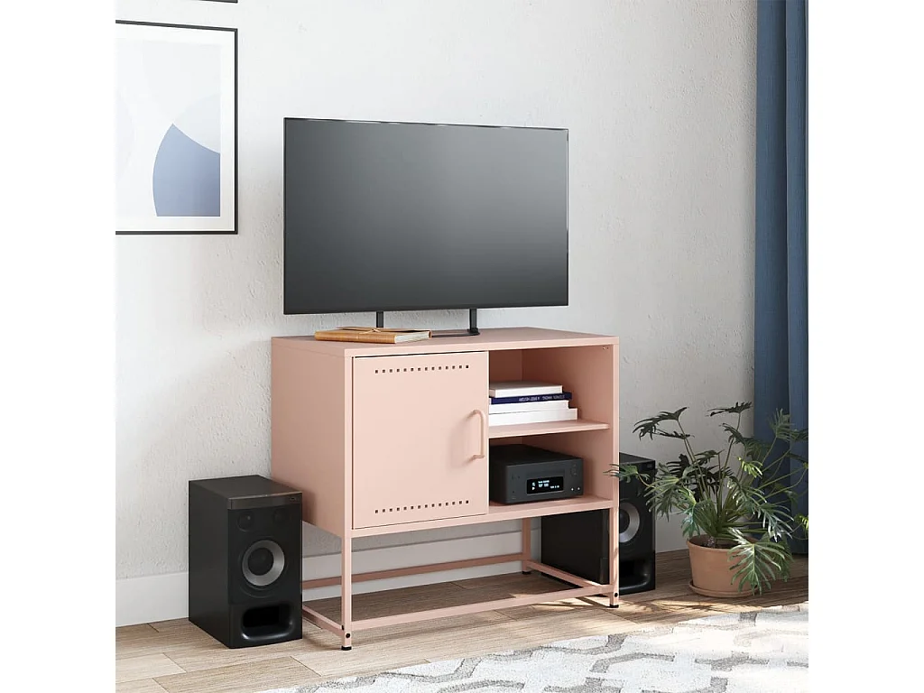 Hampden  Tv-meubel 68x39x60,5 cm staal roze