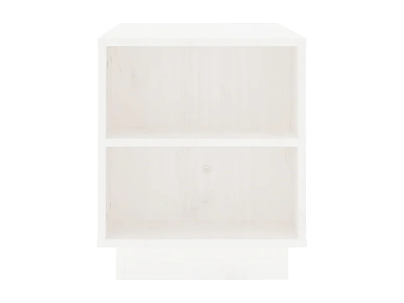 Hylindra  Meuble TV Blanc 110x35x40,5 cm Bois de pin massif