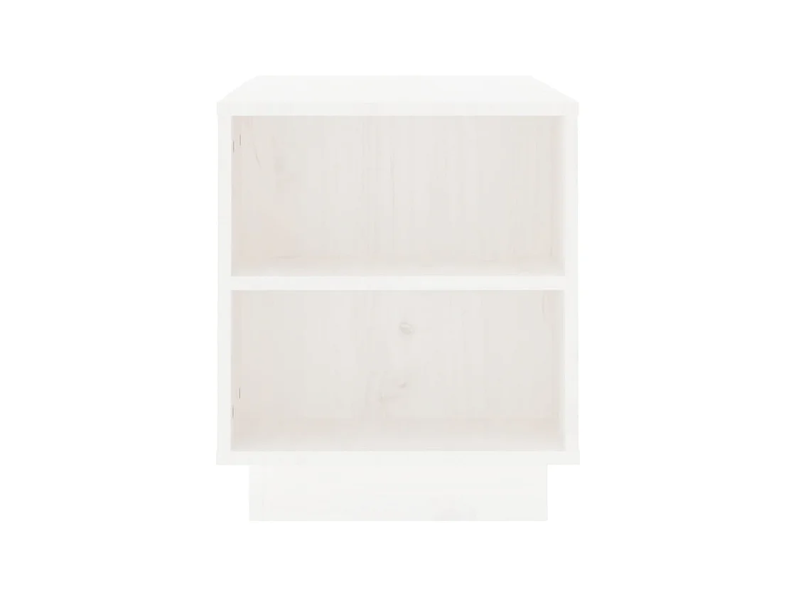 Hylindra  Meuble TV Blanc 110x35x40,5 cm Bois de pin massif