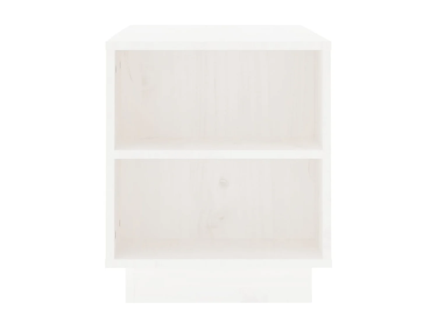 Hylindra  Meuble TV Blanc 110x35x40,5 cm Bois de pin massif